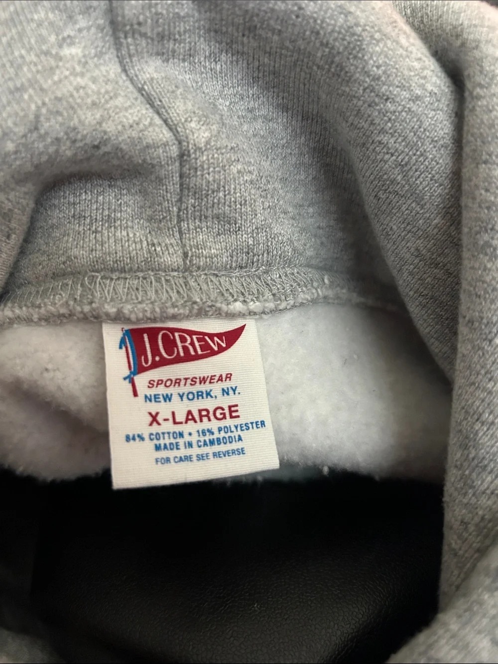 J Crew Sportswear gray Heathered Heavyweight Hoodie
